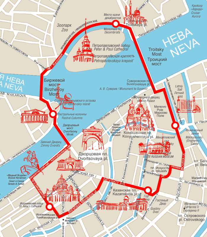 План экскурсии по санкт петербургу на 3 дня