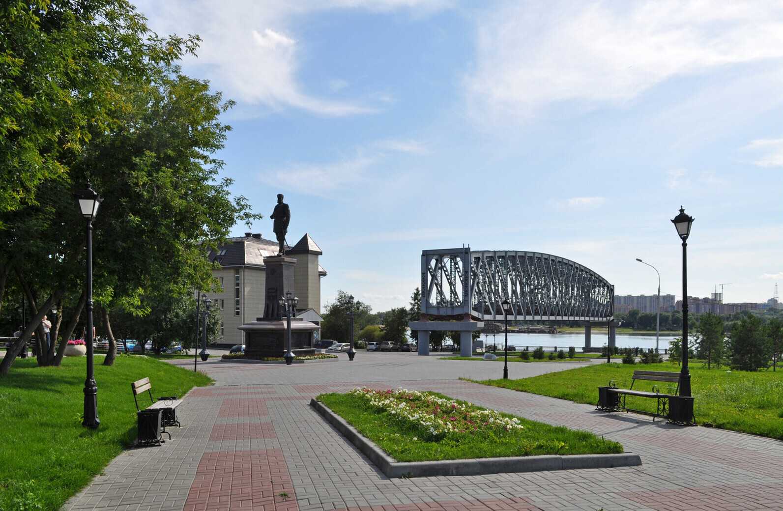 Парк городское начало Новосибирск
