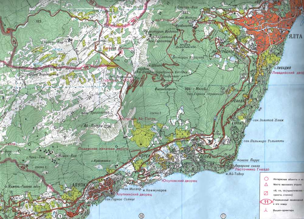 Туристические тропы крыма карта подробная