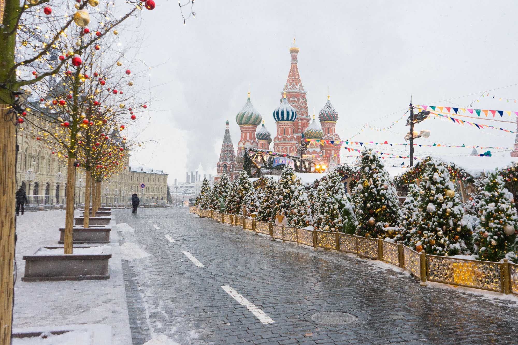 Красная площадь Москва зима