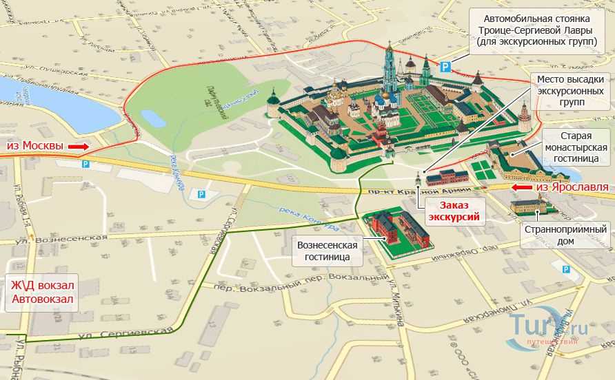 Туристическая карта сергиева посада