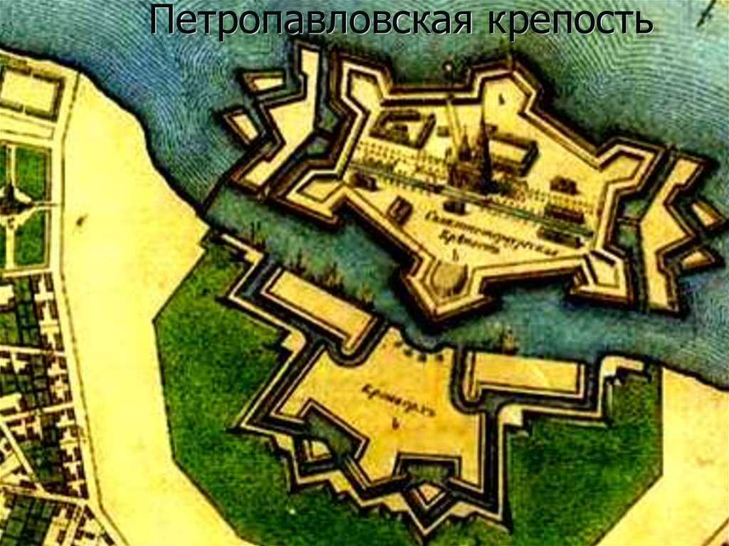 Бастионы петропавловской крепости схема
