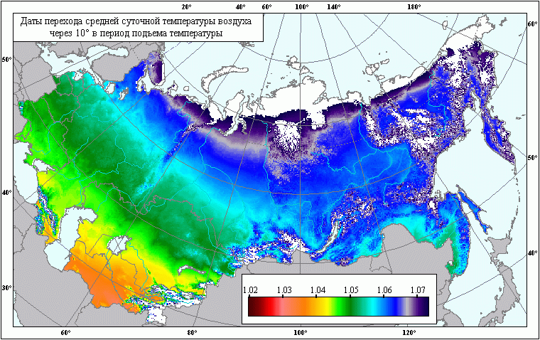 Карта испарения россии