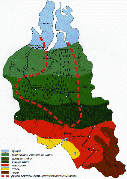 Природные зоны западной сибири контурная карта