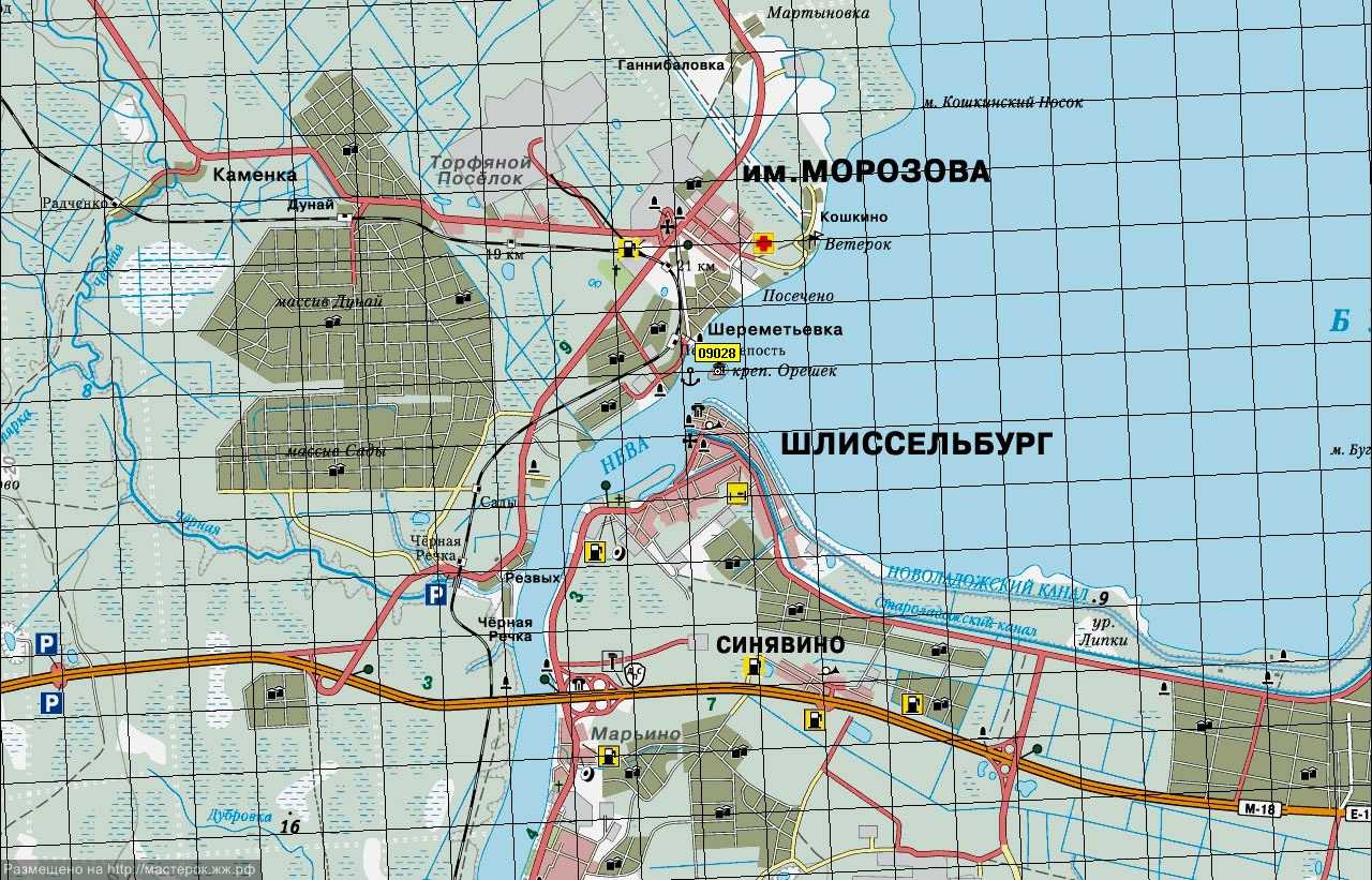 Пос морозова ленинградская область карта