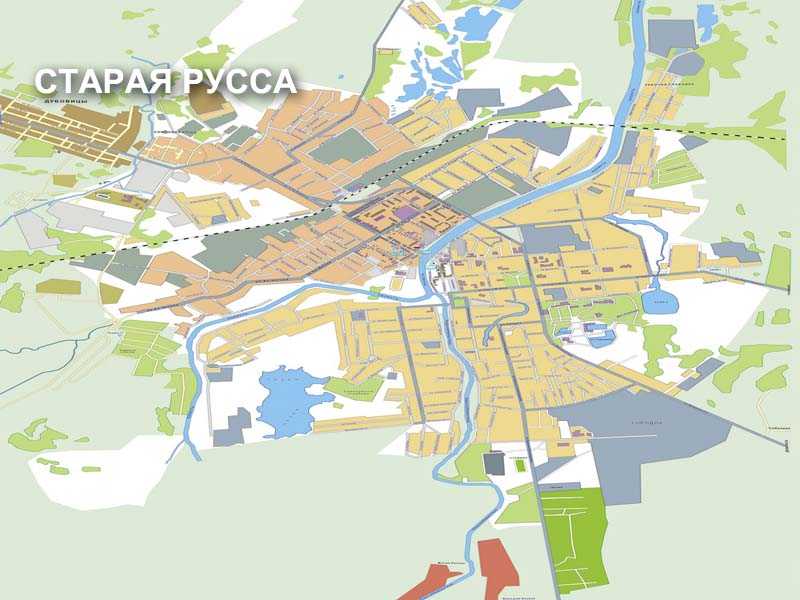 Город старая русса карта